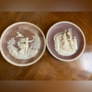 Vintage Decorative Plates LORD NELSON AND LADY HAMILTON & “To a skylark”